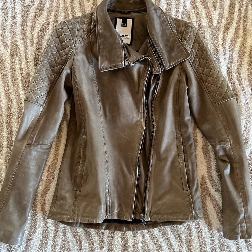 Soia & Kyo light Brown Leather Jacket